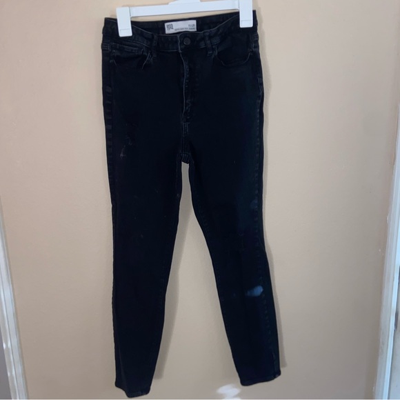 RSQ vintage black denim jeans slim fit jeggings grunge skater streetwear pants - Picture 8 of 10